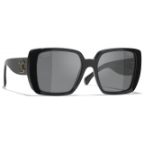 Chanel - Occhiali da Sole Quadrati - Nero Polarizzate - Chanel Eyewear
