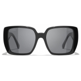 Chanel - Occhiali da Sole Quadrati - Nero Polarizzate - Chanel Eyewear