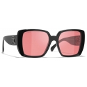 Chanel - Occhiali da Sole Quadrati - Nero Rosso - Chanel Eyewear