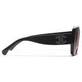 Chanel - Occhiali da Sole Quadrati - Nero Rosso - Chanel Eyewear