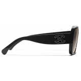 Chanel - Occhiali da Sole Quadrati - Nero Arancione - Chanel Eyewear