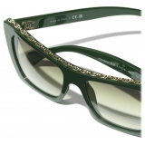 Chanel - Occhiali da Sole a Farfalla - Verde Scuro - Chanel Eyewear