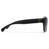 Chanel - Occhiali da Sole a Farfalla - Nero Grigio - Chanel Eyewear