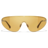 Chanel - Occhiali da Sole a Maschera - Argento Oro - Chanel Eyewear