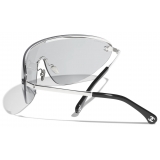 Chanel - Shield Sunglasses - Silver Light Gray - Chanel Eyewear