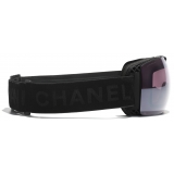 Chanel - Occhiali da Sole a Maschera - Nero Rosa Specchiate - Chanel Eyewear