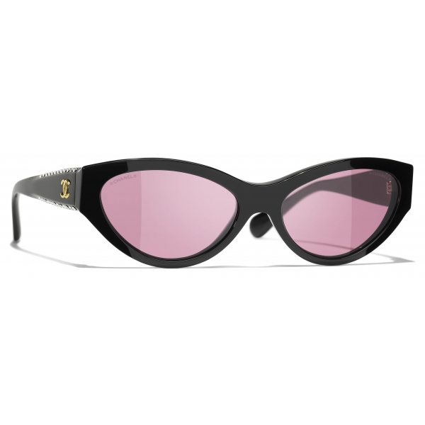 Chanel - Occhiali da Sole Cat-Eye - Nero Rosa - Chanel Eyewear