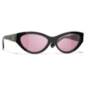 Chanel - Cat-Eye Sunglasses - Black Pink - Chanel Eyewear