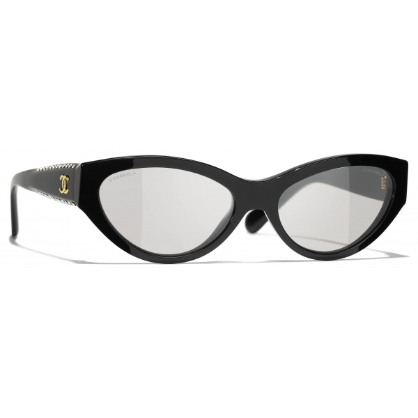 Chanel - Cat-Eye Sunglasses - Black Gray - Chanel Eyewear