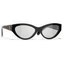Chanel - Occhiali da Sole Cat-Eye - Nero Grigio - Chanel Eyewear