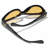 Chanel - Occhiali da Sole Cat-Eye - Nero Giallo - Chanel Eyewear