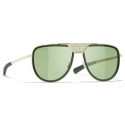 Chanel - Occhiali da Sole Pilota - Oro Chiaro Verde - Chanel Eyewear
