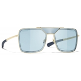 Chanel - Occhiali da Sole Pilota - Oro Chiaro Azzurro - Chanel Eyewear
