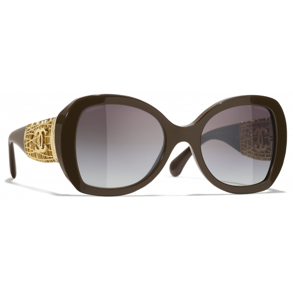 Chanel - Occhiali da Sole a Farfalla - Talpa Scuro - Chanel Eyewear