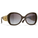 Chanel - Occhiali da Sole a Farfalla - Talpa Scuro - Chanel Eyewear