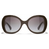 Chanel - Occhiali da Sole a Farfalla - Talpa Scuro - Chanel Eyewear