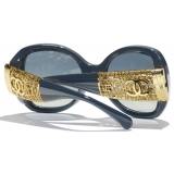 Chanel - Occhiali da Sole a Farfalla - Blu Grigio - Chanel Eyewear