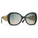 Chanel - Occhiali da Sole a Farfalla - Kaki Verde - Chanel Eyewear
