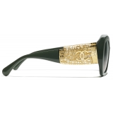 Chanel - Occhiali da Sole a Farfalla - Kaki Verde - Chanel Eyewear