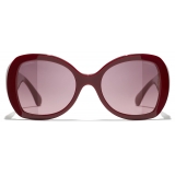 Chanel - Occhiali da Sole a Farfalla - Marrone Rosso - Chanel Eyewear