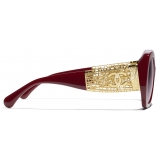 Chanel - Occhiali da Sole a Farfalla - Marrone Rosso - Chanel Eyewear
