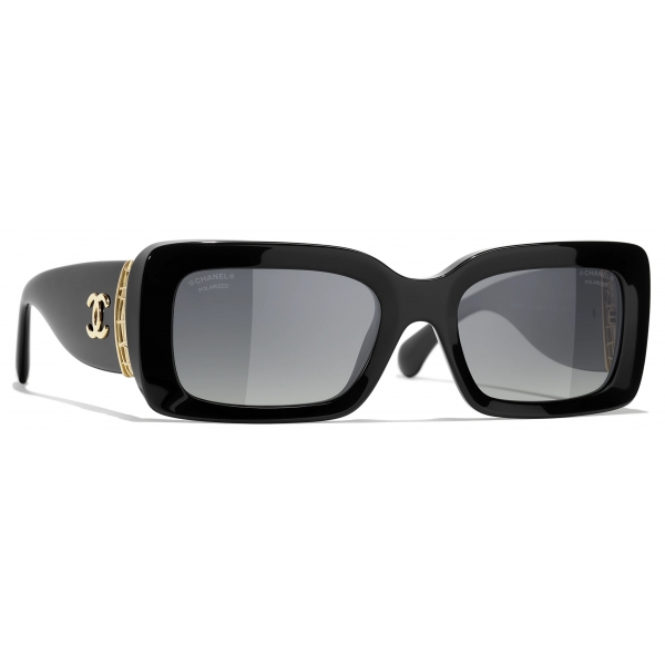Chanel - Occhiali da Sole Rettangolare - Nero - Chanel Eyewear
