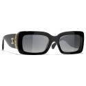 Chanel - Occhiali da Sole Rettangolare - Nero - Chanel Eyewear