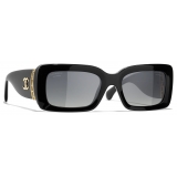 Chanel - Occhiali da Sole Rettangolare - Nero - Chanel Eyewear
