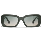 Chanel - Occhiali da Sole Rettangolare - Kaki Verde - Chanel Eyewear