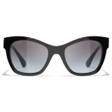 Chanel - Occhiali da Sole Cat-Eye - Nero Grigio Sfumate - Chanel Eyewear