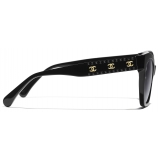Chanel - Occhiali da Sole Cat-Eye - Nero Grigio Sfumate - Chanel Eyewear