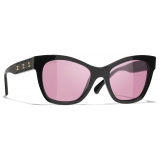 Chanel - Occhiali da Sole Cat-Eye - Nero Rosa - Chanel Eyewear