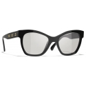 Chanel - Occhiali da Sole Cat-Eye - Nero Grigio - Chanel Eyewear
