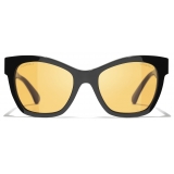 Chanel - Occhiali da Sole Cat-Eye - Nero Giallo - Chanel Eyewear