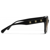 Chanel - Occhiali da Sole Cat-Eye - Nero Giallo - Chanel Eyewear