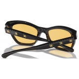 Chanel - Occhiali da Sole Cat-Eye - Nero Giallo - Chanel Eyewear