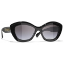 Chanel - Occhiali da Sole Cat-Eye - Nero Grigio Sfumate - Chanel Eyewear