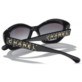 Chanel - Occhiali da Sole Cat-Eye - Nero Grigio Sfumate - Chanel Eyewear