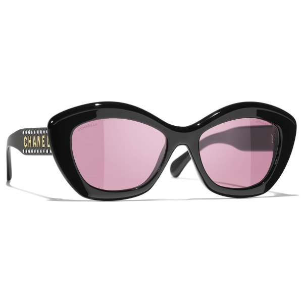 Chanel - Occhiali da Sole Cat-Eye - Nero Rosa - Chanel Eyewear