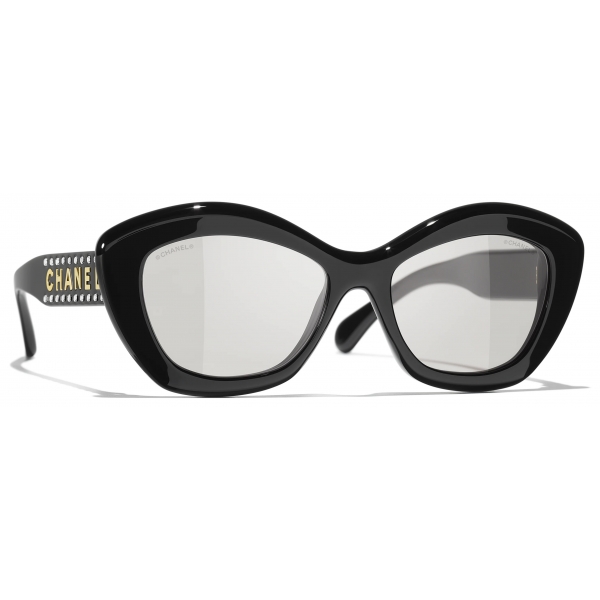 Chanel - Occhiali da Sole Cat-Eye - Nero Grigio - Chanel Eyewear