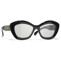 Chanel - Occhiali da Sole Cat-Eye - Nero Grigio - Chanel Eyewear