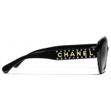 Chanel - Occhiali da Sole Cat-Eye - Nero Grigio - Chanel Eyewear
