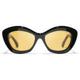 Chanel - Occhiali da Sole Cat-Eye - Nero Giallo - Chanel Eyewear