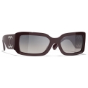 Chanel - Occhiali da Sole Rettangolare - Viola Scuro - Chanel Eyewear