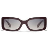 Chanel - Occhiali da Sole Rettangolare - Viola Scuro - Chanel Eyewear
