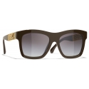 Chanel - Square Sunglasses - Dark Taupe - Chanel Eyewear