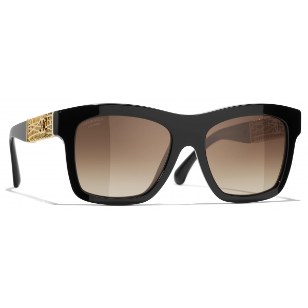 Chanel - Occhiali da Sole Quadrati - Nero - Chanel Eyewear