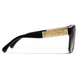 Chanel - Occhiali da Sole Quadrati - Nero - Chanel Eyewear