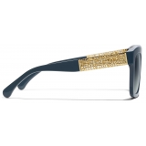 Chanel - Occhiali da Sole Quadrati - Blu Grigio - Chanel Eyewear