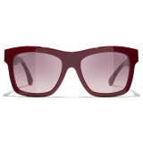 Chanel - Occhiali da Sole Quadrati - Marrone Rosso - Chanel Eyewear